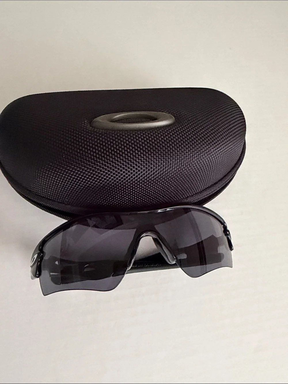 Oakley Black Shield Sunglasses with Black Hard Case